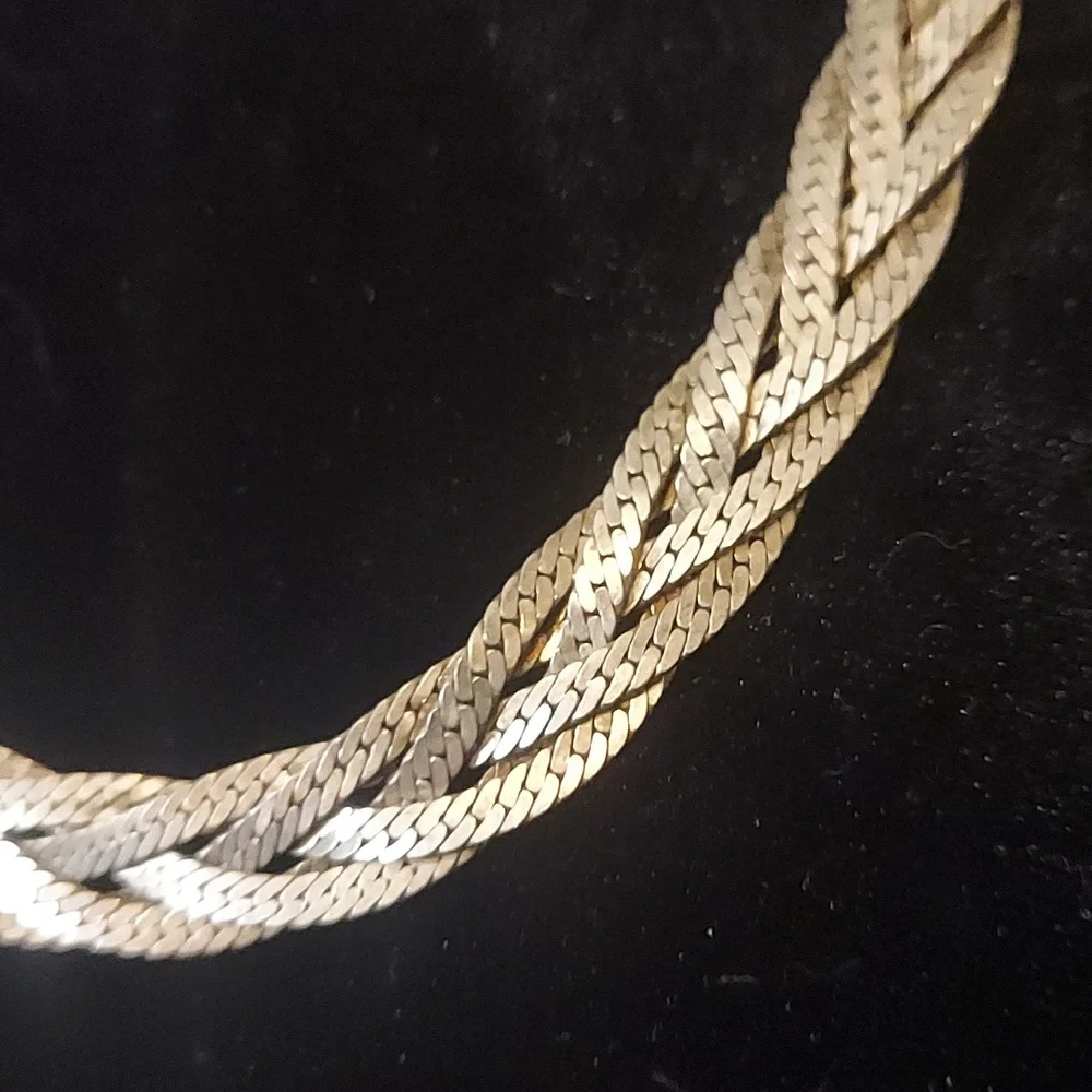 Vintage Sterling Braided Necklace - Picture 1 of 5